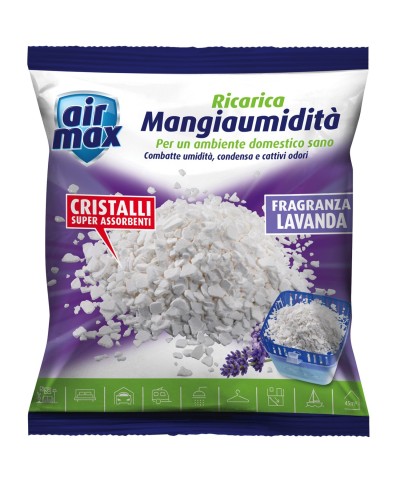 Ferramenta1.com | Airmax assorbiumidita ricarica sali lavanda 450 g - PZ 12