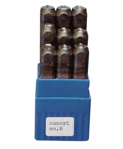 Ferramenta1.com | Punzoni in acciaio serie  9 numeri 4x60 mm - CF 1