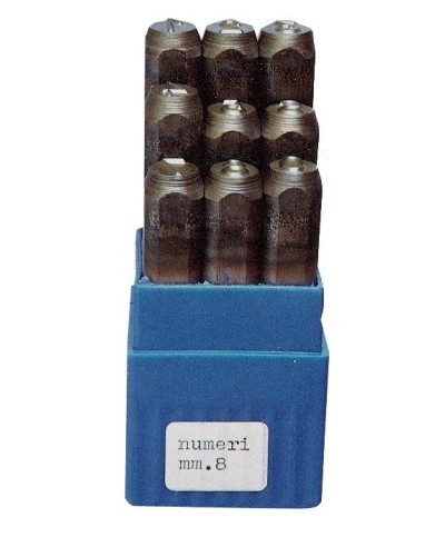 Ferramenta1.com | Punzoni in acciaio serie  9 numeri 6x67 mm - CF 1