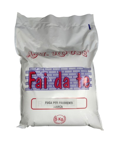 Ferramenta1.com | Fuga per pavimenti bianco da 5 kg - PZ 4