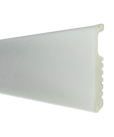 Ferramenta1.com | Battiscopa 75x8 polistirene liscio 200 cm bianco - PZ 10