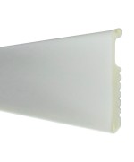 Ferramenta1.com | Battiscopa 75x8 polistirene liscio 200 cm bianco - PZ 10