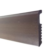Ferramenta1.com | Battiscopa 75x8 polistirene liscio 200 cm noce scuro - PZ 10