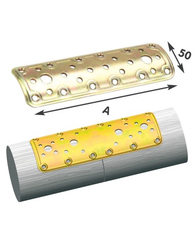 Ferramenta1.com | Piastra 900 diritta per pali acc trop 50x160 mm - PZ 25