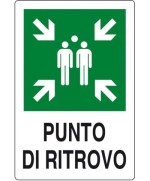 Ferramenta1.com | Targa punto di ritrovo 300x200 alluminio norma eu - PZ 1