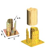Ferramenta1.com | Piastra 922 supporto pilastro avv acc trop d 100 mm - PZ 4