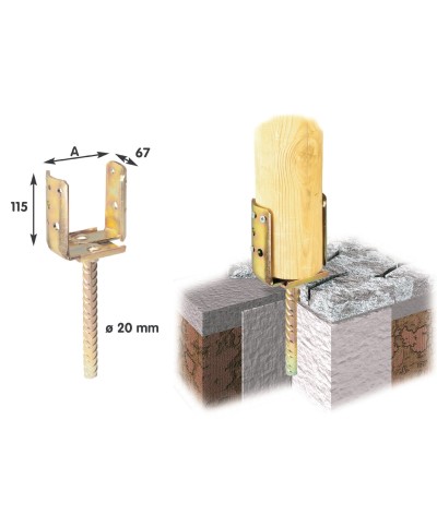 Ferramenta1.com | Piastra 938 ancoraggio c/zanca acc trop d 70/150 - PZ 4