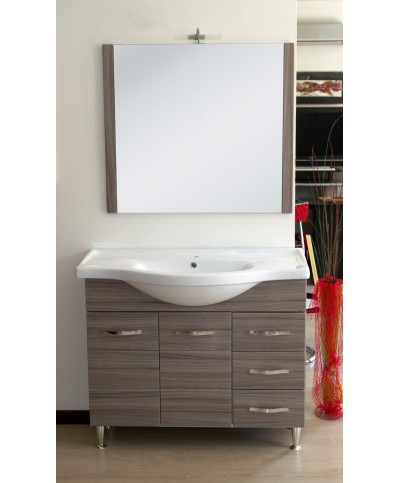 Ferramenta1.com | Mobile bagno antonella 2 ante + 3 cassetti 105 palissandro - PZ 1