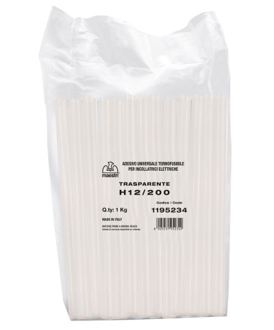 Ferramenta1.com | Colla a caldo maestri p/pistola d 12x200mm tras - KG 1