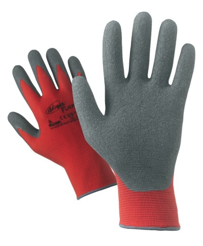 Ferramenta1.com | Guanti nylon/lattice rosso/grigio tg.10 - PA 12