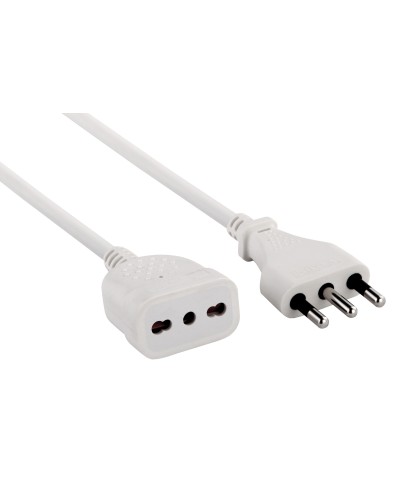 Ferramenta1.com | Prolunga lineare 3 m sez 3x1 16a bipasso bianco * - PZ 5