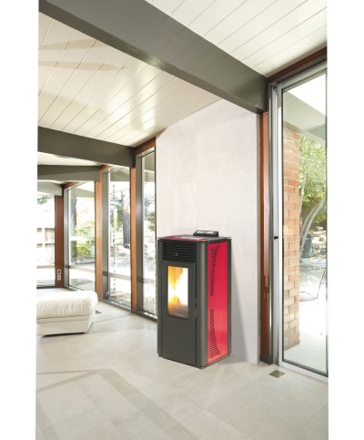Ferramenta1.com | Stufa pellet 14 kw king 14 idro bordeaux - PZ 1