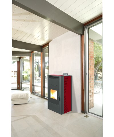 Ferramenta1.com | Termostufa pellet vent 22kw king 24 bordeaux - PZ 1