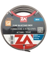 Ferramenta1.com | Fune acciaio inox 49f d 4 mm 10 m - PZ 1