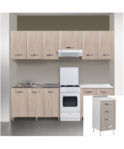 Ferramenta1.com | Kit cucina base 4 cassetti 40x50xh85 cm olmo - PZ 1