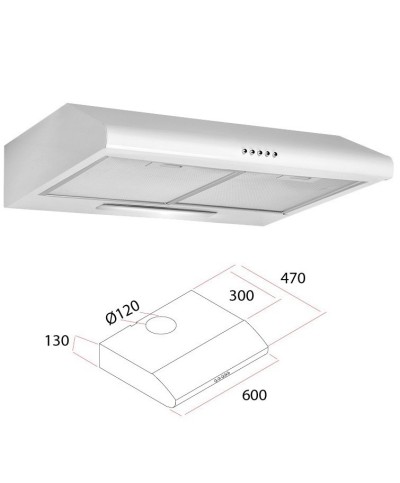 Ferramenta1.com | Cappa elettrica per cucina 60 cm - PZ 1