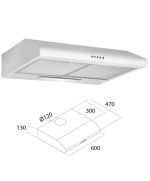 Ferramenta1.com | Cappa elettrica per cucina 60 cm - PZ 1