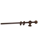 Ferramenta1.com | Bastone legno a strappo d 23 noce 140cm c/supp. - PZ 1