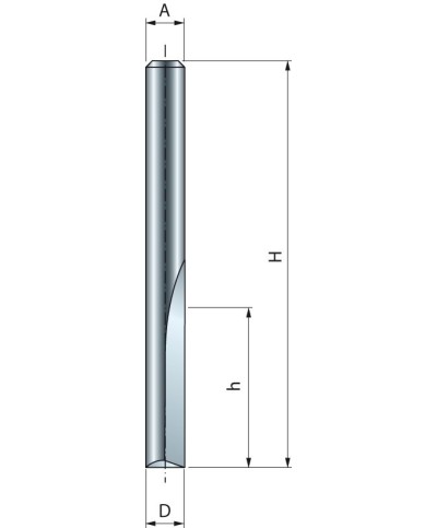 Ferramenta1.com | Fresa widia taglienti diritti 04-10106 d  4x15,8x44,5 mm - PZ 1
