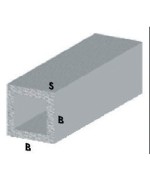 Ferramenta1.com | Profilo argento h.100 cm tubo quadro 10x10x1 mm** - PZ 5