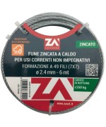 Ferramenta1.com | Fune acciaio zincato 19f d 1,2 mm  25 m - PZ 1