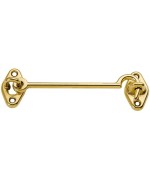 Ferramenta1.com | Gancio fermafinestra ottone lucido 120 mm** - PZ 25
