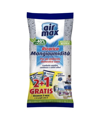 Ferramenta1.com | Airmax assorbiumidita ricarica sali neut 450g 3 pz - PZ 12