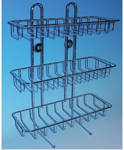 Ferramenta1.com | Mensola acciaio 3 ripiani cromo dfw0225s - PZ 6