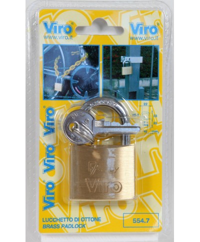 Ferramenta1.com | Viro bl 551.7 lucchetto ott rettangolare 20 mm - PZ 12