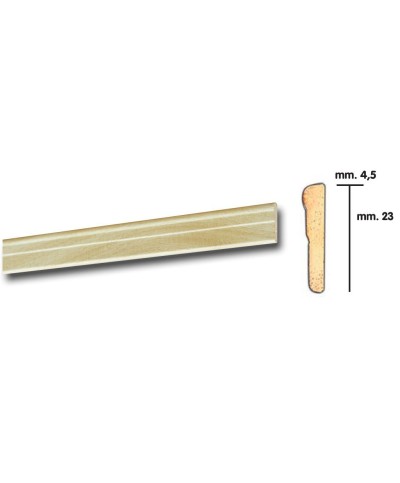 Ferramenta1.com | Cornice per parati 4,5x23 barocco 200 cm frassino - PZ 25