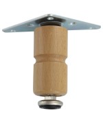 Ferramenta1.com | Piedino legno piastra mobile 200 mm chiaro* - PZ 8