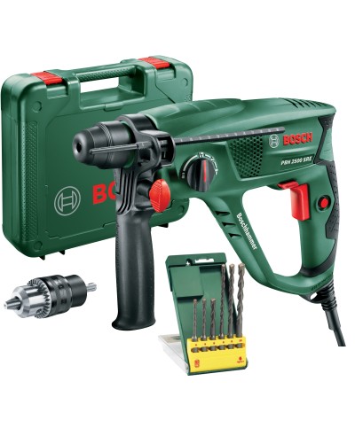 Ferramenta1.com | Bosch-v martello perfor.600w pbh 2500 sre set c/6 punte - PZ 1