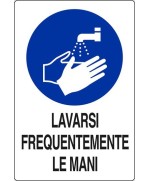 Ferramenta1.com | Targa 20x30 lavarsi frequentemente le mani - PZ 10