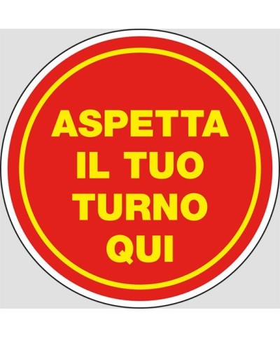 Ferramenta1.com | Etic.ades. d.20cm. aspetta il tuo turno qui - PZ 1