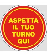 Ferramenta1.com | Etic.ades. d.20cm. aspetta il tuo turno qui - PZ 1