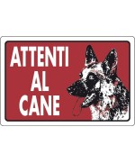 Ferramenta1.com | Targa segnaletica attenti al cane - PZ 10