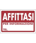 Ferramenta1.com | Targa segnaletica affittasi - PZ 10