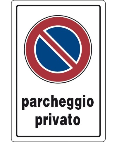 Ferramenta1.com | Targa segnaletica parcheggio privato - PZ 10