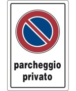 Ferramenta1.com | Targa segnaletica parcheggio privato - PZ 10
