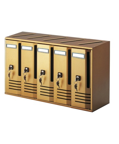 Ferramenta1.com | Cassetta postale alubox cubo c5 52x17,5x30 bronzo - PZ 1