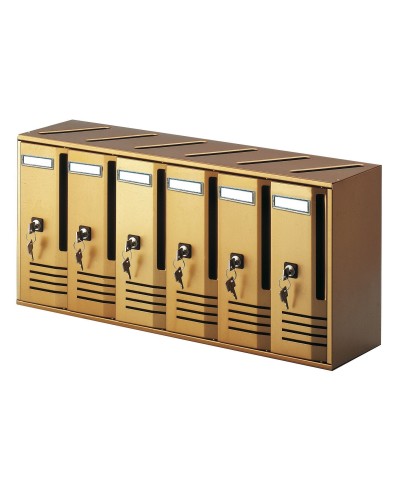 Ferramenta1.com | Cassetta postale alubox cubo c6 62x17,5x30 bronzo - PZ 1