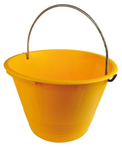 Ferramenta1.com | Cardarella in plastica c/arco giallo d 36 cm 12 l - PZ 10