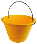 Ferramenta1.com | Cardarella in plastica c/arco giallo d 36 cm 12 l - PZ 10