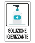 Ferramenta1.com | Targa ades.  20x30 soluzione igienizzante - PZ 10