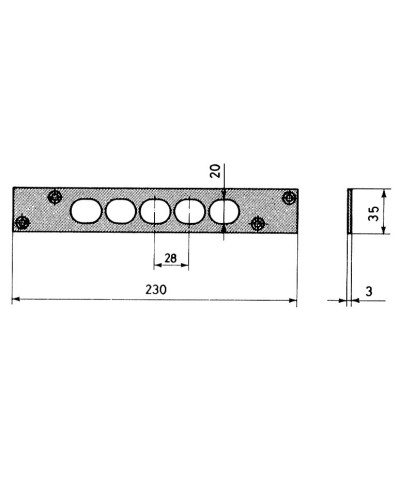 Ferramenta1.com | Cisa 06220.00. contropiastra serratura 28 mm - PZ 1