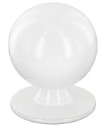 Ferramenta1.com | Pomolo ottone 2172 2521 d 25 mm tornito bianco - PZ 30