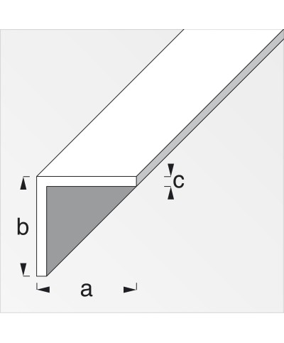 Ferramenta1.com | Profilo bianco h.200 cm angolare 25x25x1 mm - PZ 5