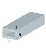 Ferramenta1.com | Profilo argento h.100 cm tubo rettang. 30x15x1 mm** - PZ 5