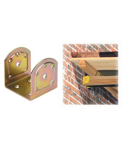 Ferramenta1.com | Piastra 761 staffa esterno travi acc trop 90x91 mm - PZ 10