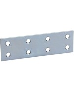 Ferramenta1.com | Piastrina dritta zincata 8 fori 120 mm - PZ 50